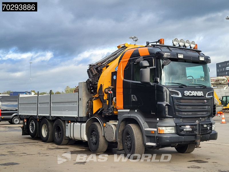 Valníkový/ Plošinový nákladný automobil, Auto s hydraulickou rukou Scania R560 R 10X4 EFFER 655 / 6S Crane +Jib Winch 3-Pedals Lift+Steering-Axle Retarder Euro 5: obrázok 12