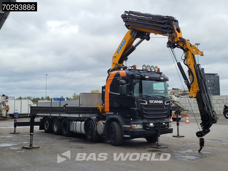 Valníkový/ Plošinový nákladný automobil, Auto s hydraulickou rukou Scania R560 R 10X4 EFFER 655 / 6S Crane +Jib Winch 3-Pedals Lift+Steering-Axle Retarder Euro 5: obrázok 8