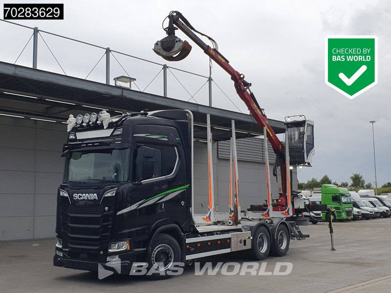Scania S650 S 6X4 Tajfun LIV100K Kran Holztransport Retarder 3-Pedals Euro 6 - Nákladné vozidlo na prepravu dreva, Auto s hydraulickou rukou: obrázok 1 Scania S650 S 6X4 Tajfun LIV100K Kran Holztransport Retarder 3-Pedals Euro 6 - Nákladné vozidlo na prepravu dreva, Auto s hydraulickou rukou: obrázok 1