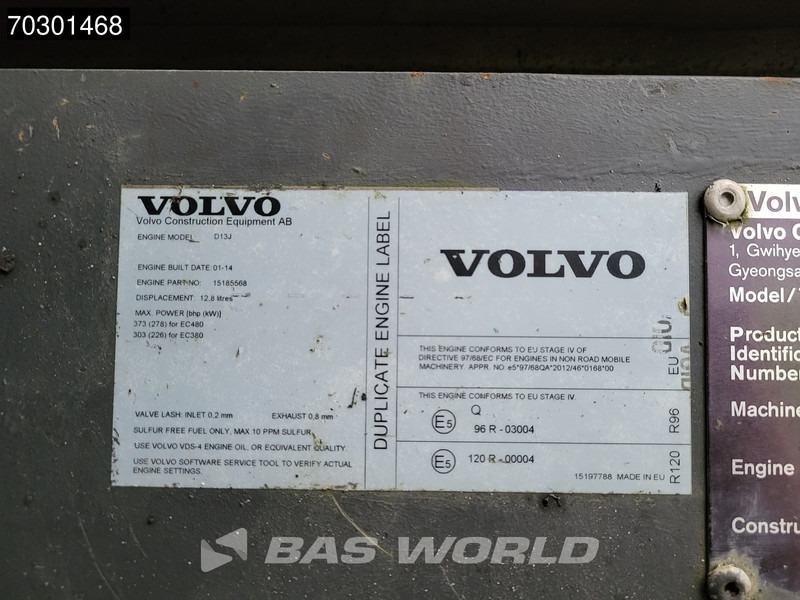 Pásové rýpadlo Volvo EC380 E L: obrázok 18