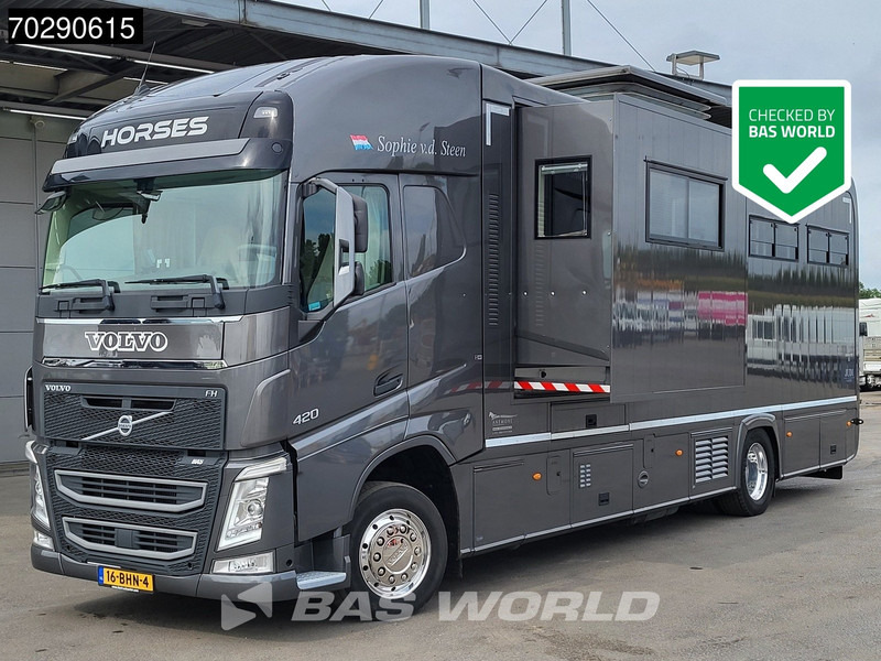Volvo FH 420 FH 4X2 NL-Truck STX Horse truck + Living 4 Horses Navi ACC Euro 6 - Nákladné auto na prepravu koní: obrázok 1 Volvo FH 420 FH 4X2 NL-Truck STX Horse truck + Living 4 Horses Navi ACC Euro 6 - Nákladné auto na prepravu koní: obrázok 1
