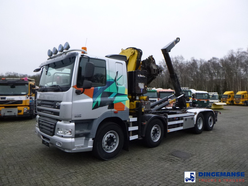 DAF CF 85.410 8x2 Hyva container hook + crane - Auto s hydraulickou rukou: obrázok 1 DAF CF 85.410 8x2 Hyva container hook + crane - Auto s hydraulickou rukou: obrázok 1