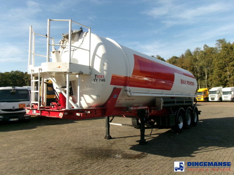 Feldbinder Powder tank alu 41 m3 (tipping) - Cisternový náves: obrázok 1 Feldbinder Powder tank alu 41 m3 (tipping) - Cisternový náves: obrázok 1