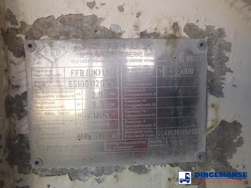Cisternový náves Feldbinder Powder tank alu 65 m3 (tipping): obrázok 14