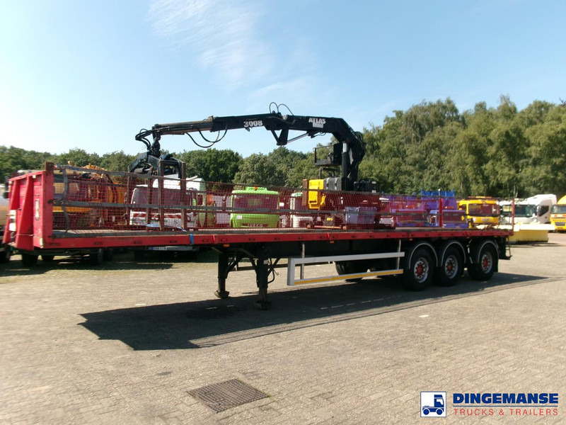 Fruehauf 3-axle platform trailer + Atlas 3008 crane - Plošinový/ Valníkový náves: obrázok 1 Fruehauf 3-axle platform trailer + Atlas 3008 crane - Plošinový/ Valníkový náves: obrázok 1