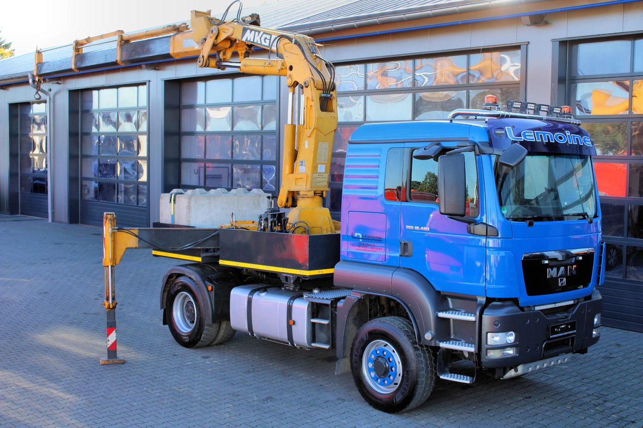 MAN TGS 18.480 4x4 BLS SZM+Pritsche MKG HLK 340 Kran - Valníkový/ Plošinový nákladný automobil, Auto s hydraulickou rukou: obrázok 1 MAN TGS 18.480 4x4 BLS SZM+Pritsche MKG HLK 340 Kran - Valníkový/ Plošinový nákladný automobil, Auto s hydraulickou rukou: obrázok 1