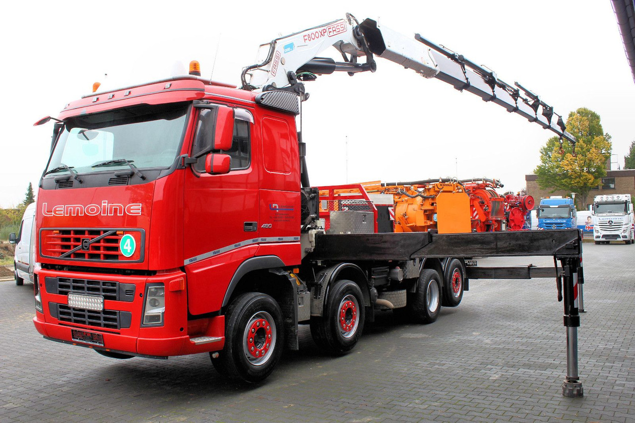 Volvo FM 480 8x2 Pritsche + FASSI F800XP Kran 6x - Valníkový/ Plošinový nákladný automobil, Auto s hydraulickou rukou: obrázok 3 Volvo FM 480 8x2 Pritsche + FASSI F800XP Kran 6x - Valníkový/ Plošinový nákladný automobil, Auto s hydraulickou rukou: obrázok 3