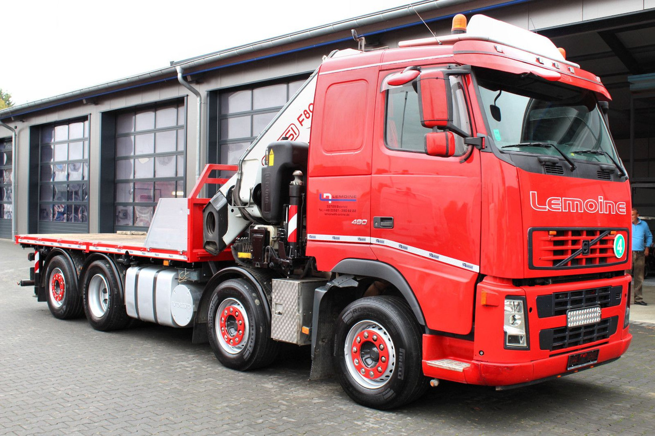 Volvo FM 480 8x2 Pritsche + FASSI F800XP Kran 6x - Valníkový/ Plošinový nákladný automobil, Auto s hydraulickou rukou: obrázok 1 Volvo FM 480 8x2 Pritsche + FASSI F800XP Kran 6x - Valníkový/ Plošinový nákladný automobil, Auto s hydraulickou rukou: obrázok 1