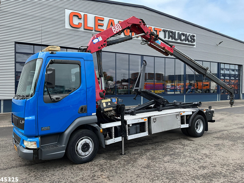 DAF FA 45 LF 180 HMF 7 Tonmeter laadkraan - Hákový nosič kontajnerov, Auto s hydraulickou rukou: obrázok 1 DAF FA 45 LF 180 HMF 7 Tonmeter laadkraan - Hákový nosič kontajnerov, Auto s hydraulickou rukou: obrázok 1