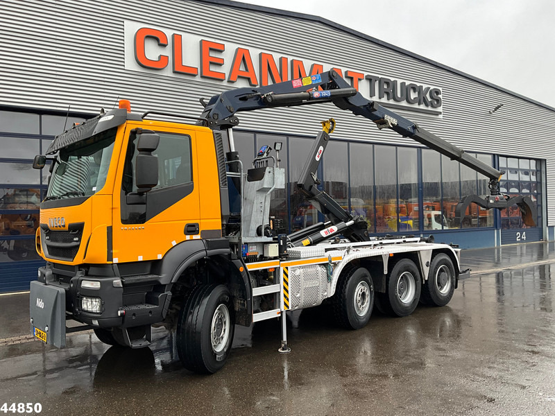 Iveco Trakker AD380T41W 8x6 Euro 6 HMF 19 Tonmeter Z-kraan - Hákový nosič kontajnerov, Auto s hydraulickou rukou: obrázok 1 Iveco Trakker AD380T41W 8x6 Euro 6 HMF 19 Tonmeter Z-kraan - Hákový nosič kontajnerov, Auto s hydraulickou rukou: obrázok 1
