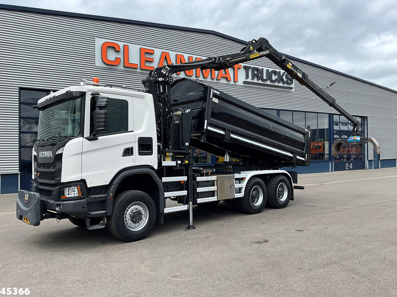 Scania G 410 6x6 Euro 6 Palfinger 17 Tonmeter Z-kraan - Sklápač, Auto s hydraulickou rukou: obrázok 1 Scania G 410 6x6 Euro 6 Palfinger 17 Tonmeter Z-kraan - Sklápač, Auto s hydraulickou rukou: obrázok 1