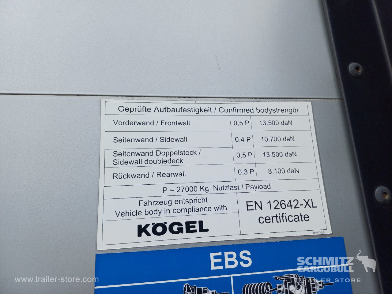 KOEGEL Auflieger Curtainsider Standard - Plachtový náves: obrázok 4 KOEGEL Auflieger Curtainsider Standard - Plachtový náves: obrázok 4