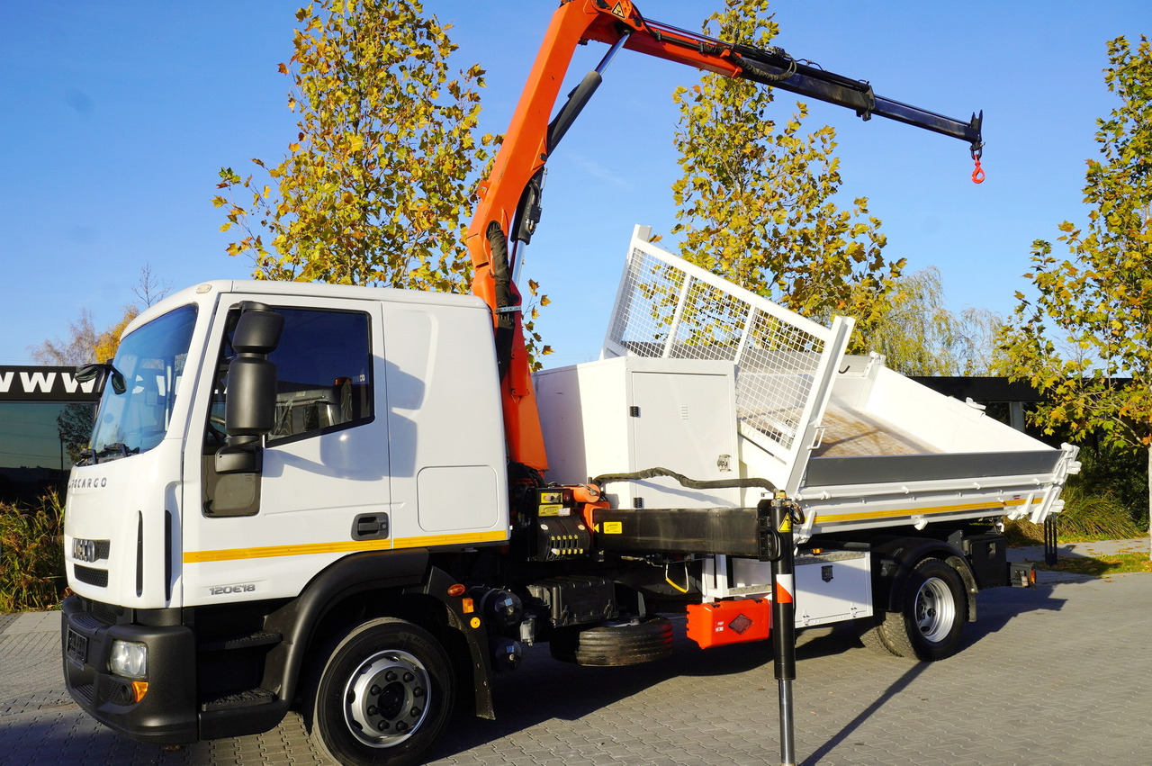 IVECO Eurocargo 120E18 Crane Palfinger / 3-way tipper / sleeper cab - Valníkový/ Plošinový nákladný automobil, Auto s hydraulickou rukou: obrázok 3 IVECO Eurocargo 120E18 Crane Palfinger / 3-way tipper / sleeper cab - Valníkový/ Plošinový nákladný automobil, Auto s hydraulickou rukou: obrázok 3
