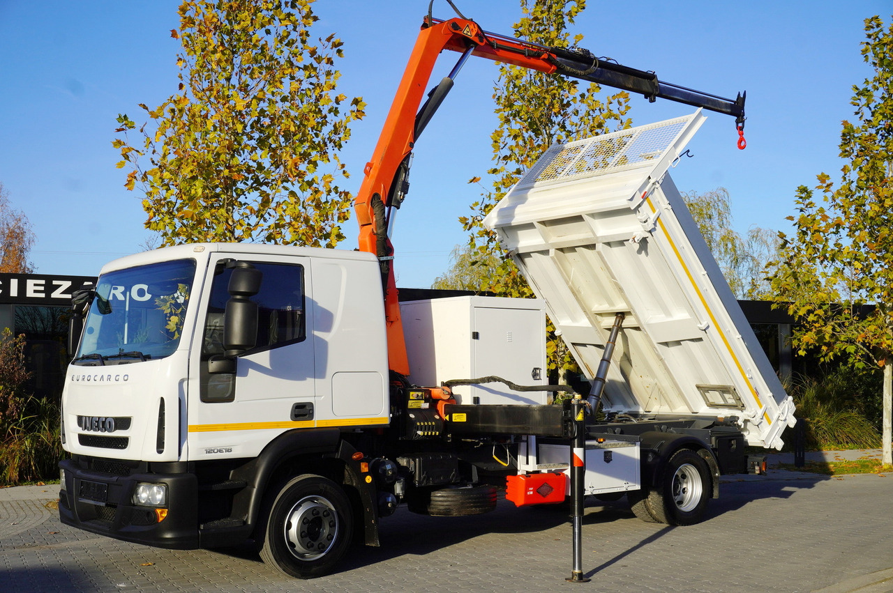 IVECO Eurocargo 120E18 Crane Palfinger / 3-way tipper / sleeper cab - Valníkový/ Plošinový nákladný automobil, Auto s hydraulickou rukou: obrázok 1 IVECO Eurocargo 120E18 Crane Palfinger / 3-way tipper / sleeper cab - Valníkový/ Plošinový nákladný automobil, Auto s hydraulickou rukou: obrázok 1