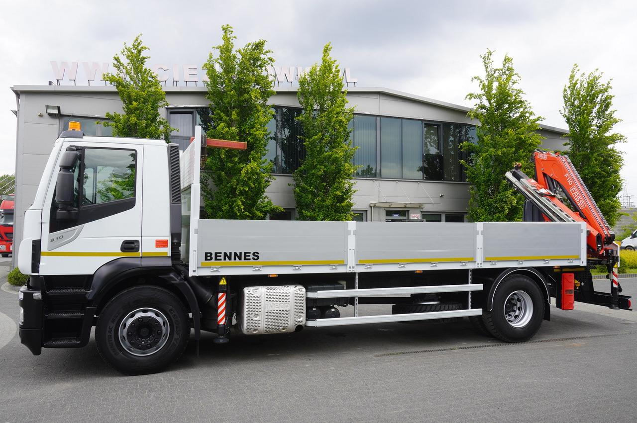 Valníkový/ Plošinový nákladný automobil, Auto s hydraulickou rukou Iveco Stralis 310 / 34 tho km !!! / FASSI 4 Tons 400 MTH! / Flatbed: obrázok 6