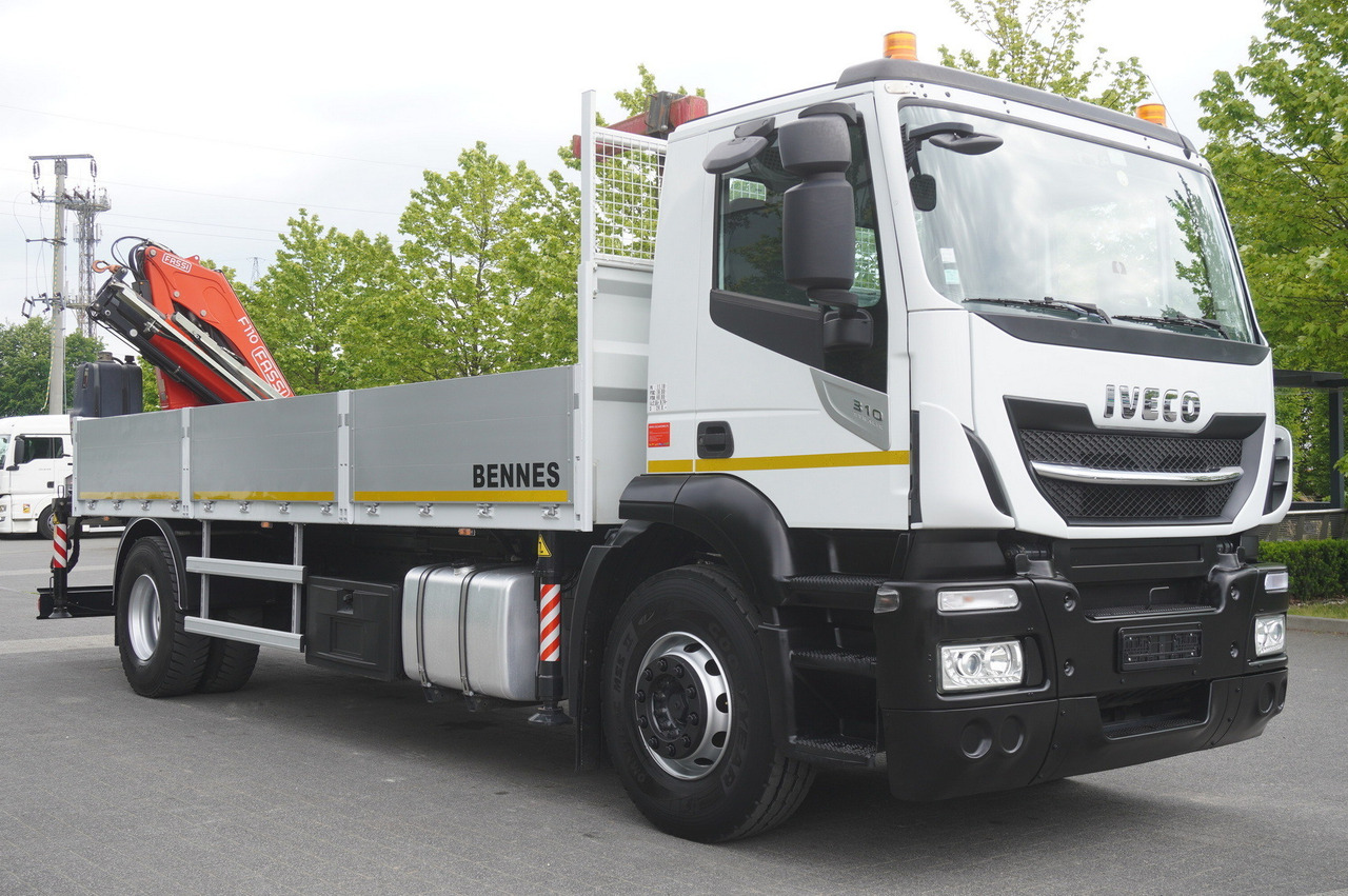 Valníkový/ Plošinový nákladný automobil, Auto s hydraulickou rukou Iveco Stralis 310 / 34 tho km !!! / FASSI 4 Tons 400 MTH! / Flatbed: obrázok 11