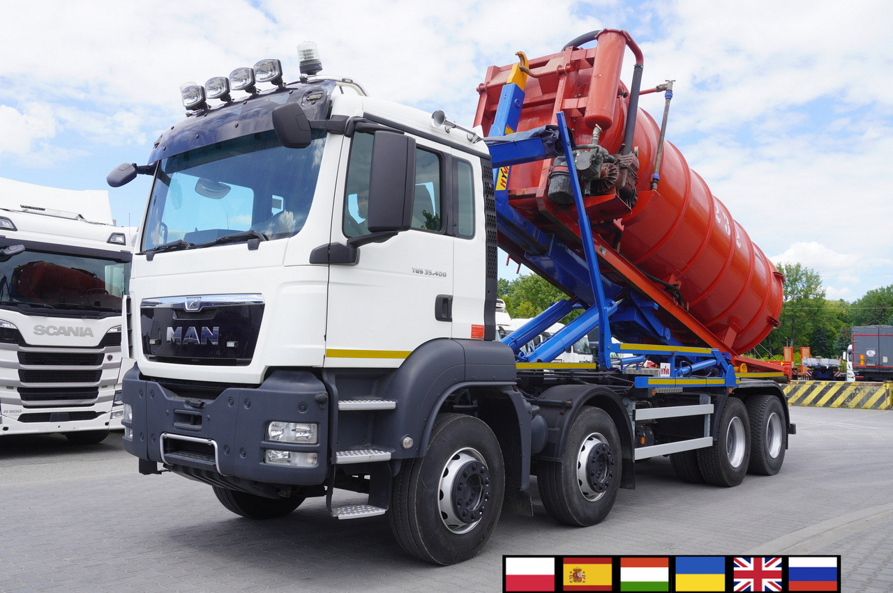 MAN TGS 35.400 8 × 4 E5 / HYVA HOOK LIFT 32.56 SE / Septic barrel 13000 L - Fekálny náves: obrázok 1 MAN TGS 35.400 8 × 4 E5 / HYVA HOOK LIFT 32.56 SE / Septic barrel 13000 L - Fekálny náves: obrázok 1