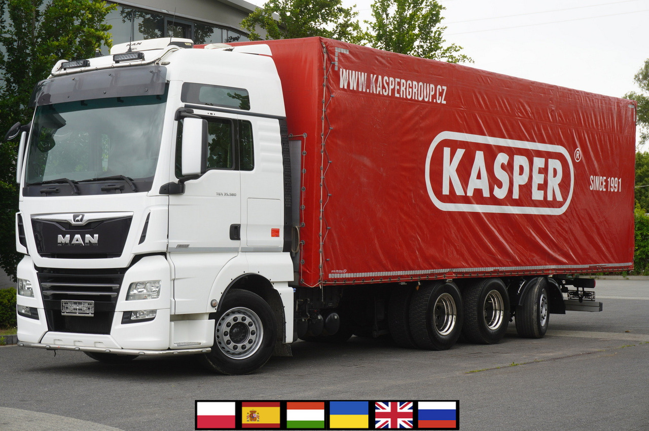 MAN TGX 35.580 E6 8x4 /4 / 23 EPAL tarp superstructure / 4th axle steered - Plachtové nákladné vozidlo: obrázok 1 MAN TGX 35.580 E6 8x4 /4 / 23 EPAL tarp superstructure / 4th axle steered - Plachtové nákladné vozidlo: obrázok 1