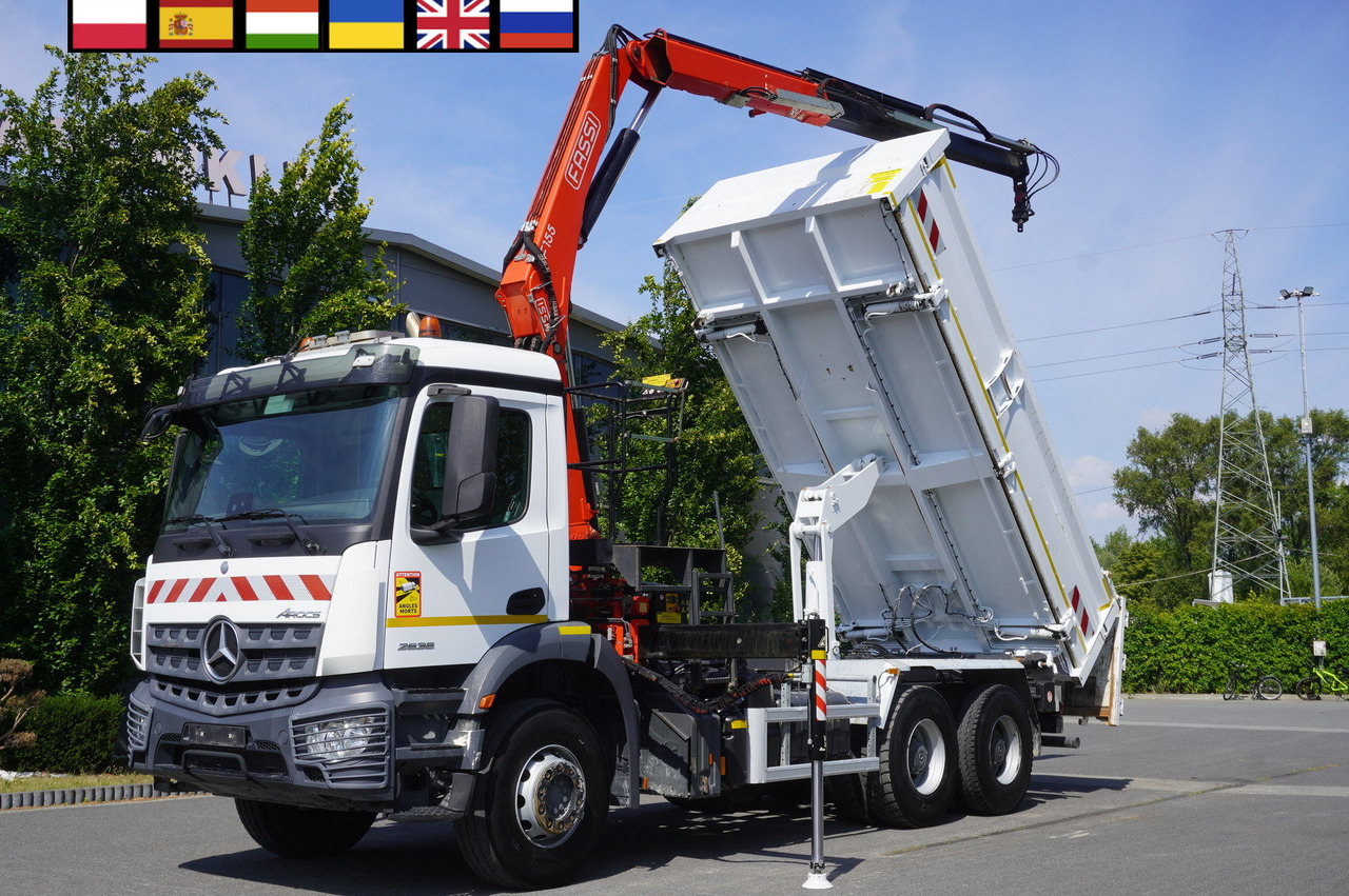 MERCEDES-BENZ AROCS 2636 / Fassi F155A.0.22 crane 6t / 120 tho. km / 3-sided dump truck / 2 x Bordmatic - Sklápač, Auto s hydraulickou rukou: obrázok 1 MERCEDES-BENZ AROCS 2636 / Fassi F155A.0.22 crane 6t / 120 tho. km / 3-sided dump truck / 2 x Bordmatic - Sklápač, Auto s hydraulickou rukou: obrázok 1