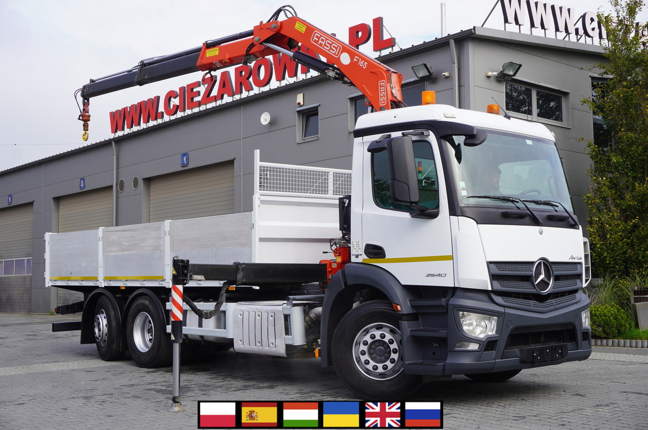 MERCEDES-BENZ Antos 2540 / Flatbed 15 EPAL / Fassi F165 / 6.1 t / 8 m reach / remote control / rotator / 1600 MTH / steered axle - Auto s hydraulickou rukou: obrázok 1 MERCEDES-BENZ Antos 2540 / Flatbed 15 EPAL / Fassi F165 / 6.1 t / 8 m reach / remote control / rotator / 1600 MTH / steered axle - Auto s hydraulickou rukou: obrázok 1