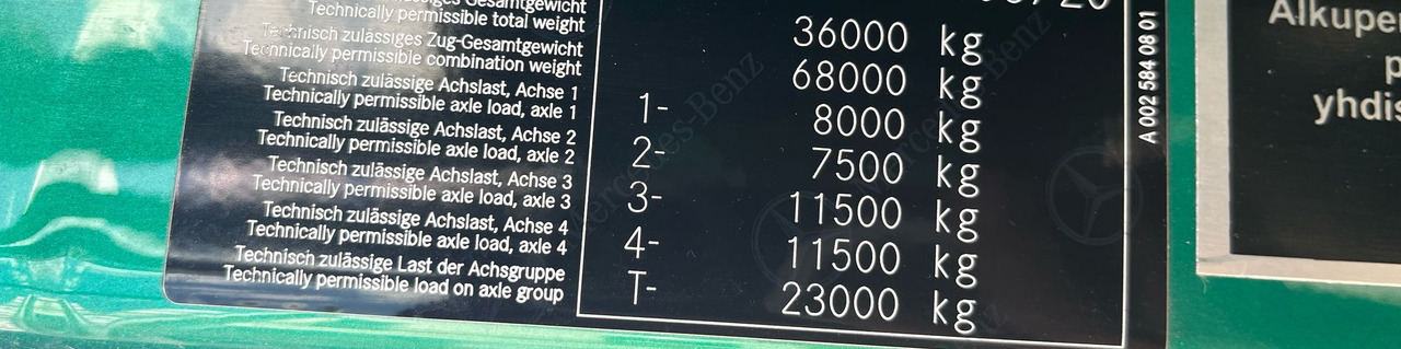 Mercedes-Benz Arocs 3563 8 × 4 / 630 HP / steered axle / Logging superstructure - Auto s hydraulickou rukou: obrázok 2 Mercedes-Benz Arocs 3563 8 × 4 / 630 HP / steered axle / Logging superstructure - Auto s hydraulickou rukou: obrázok 2