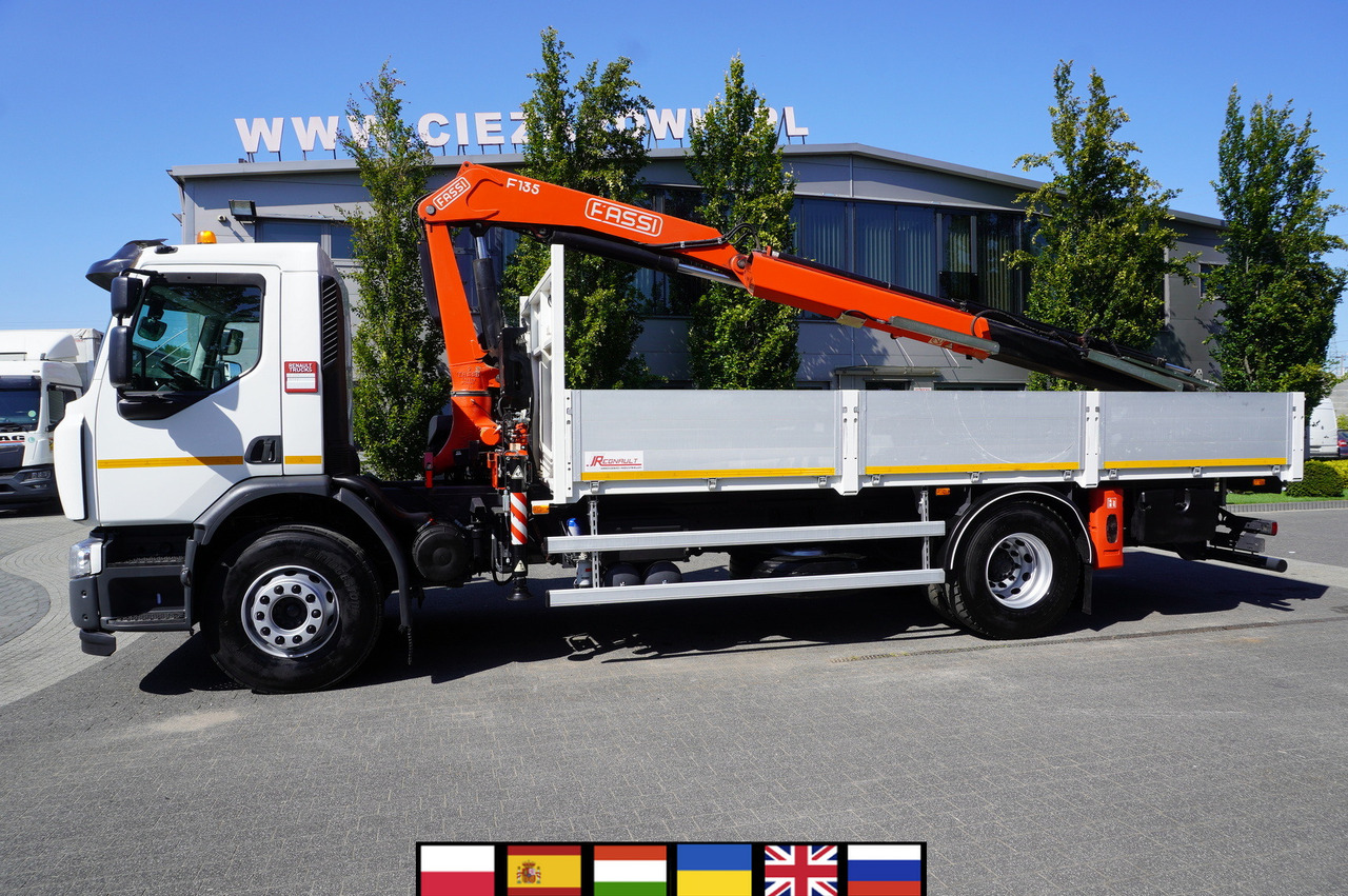 RENAULT C280 DTI 8 / FASSI crane 5.6 T / range 8 m / Flatbed 15 EPAL - Auto s hydraulickou rukou: obrázok 1 RENAULT C280 DTI 8 / FASSI crane 5.6 T / range 8 m / Flatbed 15 EPAL - Auto s hydraulickou rukou: obrázok 1