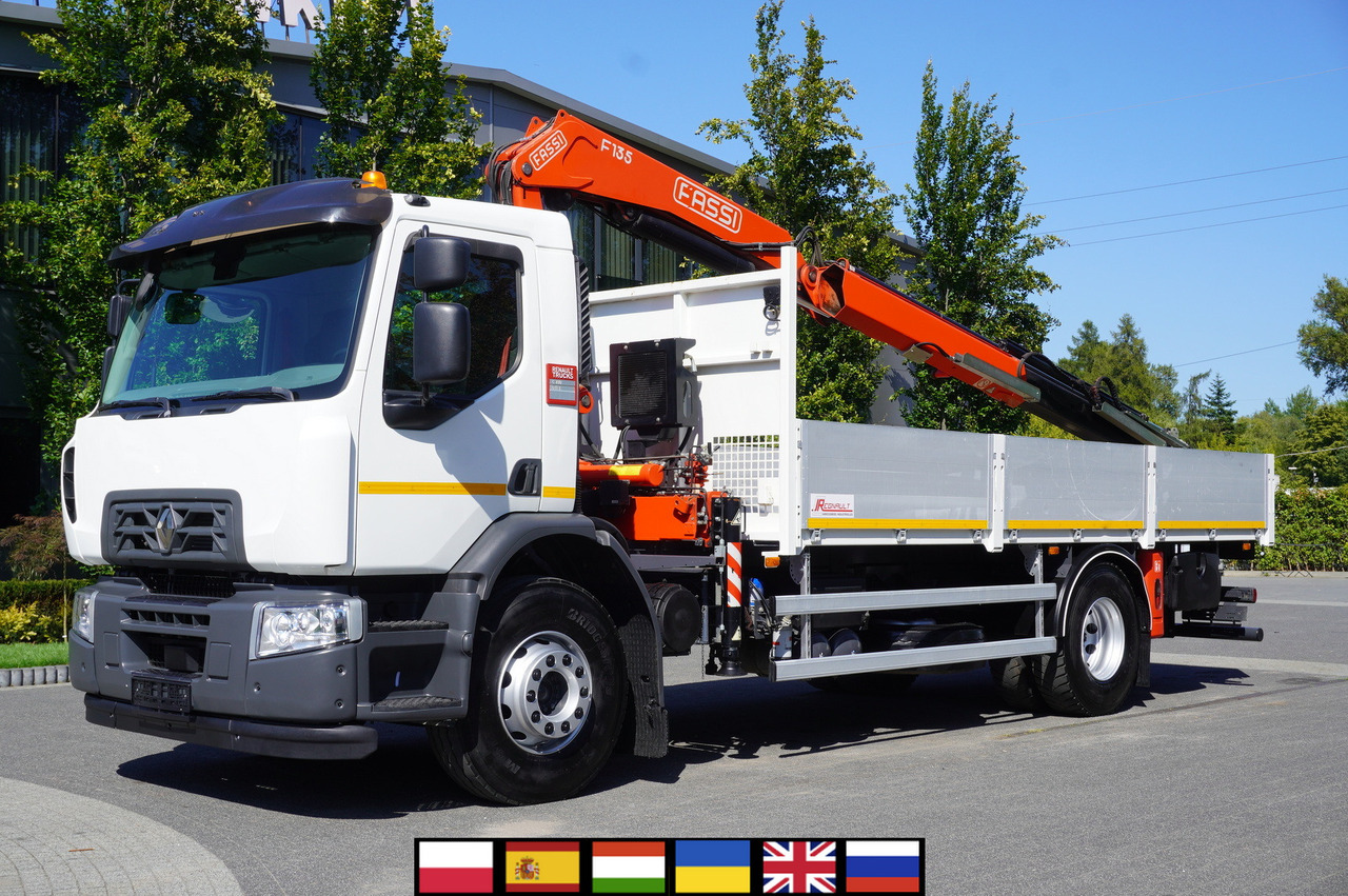 RENAULT C280 DTI 8 / FASSI crane 5.6 T / range 8 m / Flatbed 15 EPAL - Valníkový/ Plošinový nákladný automobil, Auto s hydraulickou rukou: obrázok 1 RENAULT C280 DTI 8 / FASSI crane 5.6 T / range 8 m / Flatbed 15 EPAL - Valníkový/ Plošinový nákladný automobil, Auto s hydraulickou rukou: obrázok 1