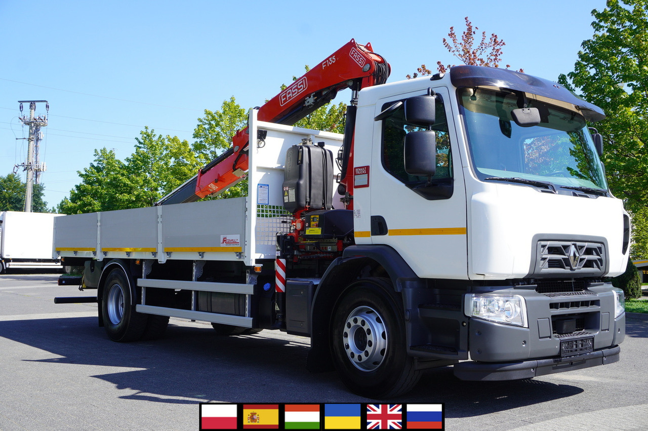 RENAULT C280 DTI 8 / FASSI crane 5.6 T / range 8 m / Flatbed 15 EPAL - Auto s hydraulickou rukou: obrázok 1 RENAULT C280 DTI 8 / FASSI crane 5.6 T / range 8 m / Flatbed 15 EPAL - Auto s hydraulickou rukou: obrázok 1