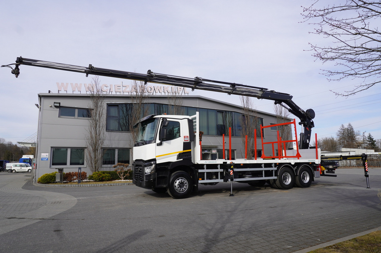 RENAULT C430 / HIAB 244 EP-5 HIDUO crane 8400 kg 15 m / Platform with stanchions - Vyvážací príves: obrázok 5 RENAULT C430 / HIAB 244 EP-5 HIDUO crane 8400 kg 15 m / Platform with stanchions - Vyvážací príves: obrázok 5