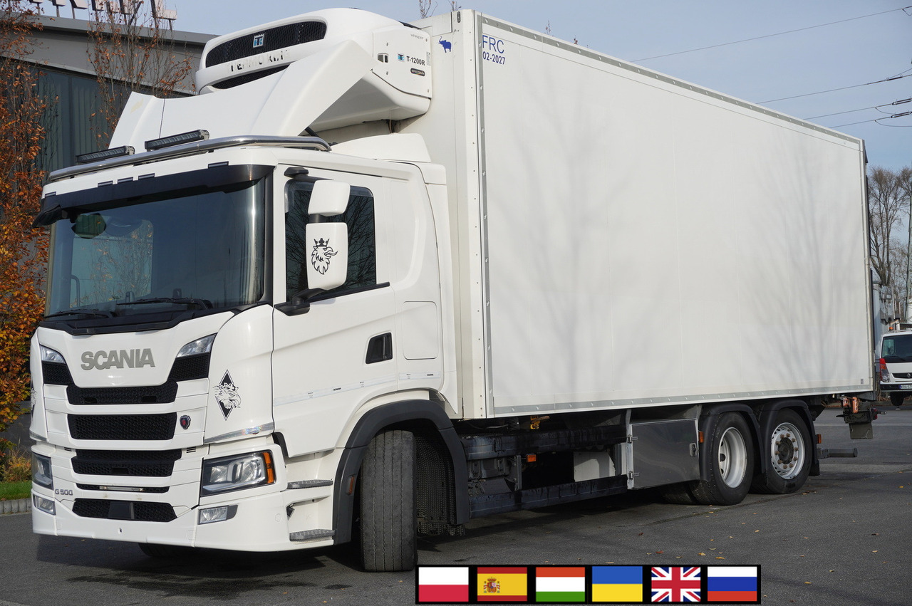 SCANIA G500 6x2 / Schmitz Refrigerator 19 EPAL Multitemperatura / Thermoking T1200R / Steering axle / 280 cm height - Chladirenské nákladné vozidlo: obrázok 1 SCANIA G500 6x2 / Schmitz Refrigerator 19 EPAL Multitemperatura / Thermoking T1200R / Steering axle / 280 cm height - Chladirenské nákladné vozidlo: obrázok 1