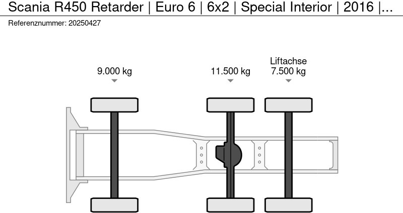 Scania R450 Retarder | Euro 6 | 6x2 | Special Interior | 2016 | King o/t Road | New Tacho - Ťahač: obrázok 5 Scania R450 Retarder | Euro 6 | 6x2 | Special Interior | 2016 | King o/t Road | New Tacho - Ťahač: obrázok 5
