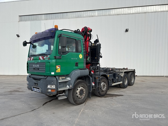 2006 MAN TGA 35.350 8x4 Camion Ampliroll Grue Palfi ... Roll-Off Truck - Hákový nosič kontajnerov, Auto s hydraulickou rukou: obrázok 1 2006 MAN TGA 35.350 8x4 Camion Ampliroll Grue Palfi ... Roll-Off Truck - Hákový nosič kontajnerov, Auto s hydraulickou rukou: obrázok 1