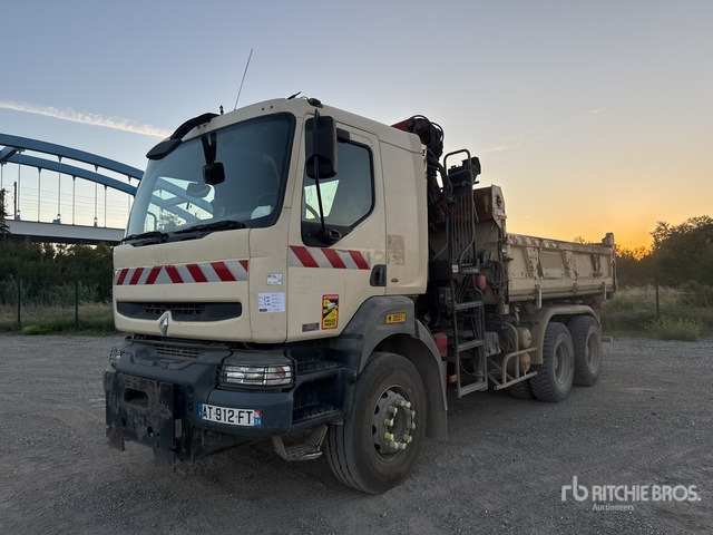 2006 Renault Kerax 2006 HMF on 6x4 Camion Bi-Benne ... Dump Truck with Crane - Sklápač, Auto s hydraulickou rukou: obrázok 1 2006 Renault Kerax 2006 HMF on 6x4 Camion Bi-Benne ... Dump Truck with Crane - Sklápač, Auto s hydraulickou rukou: obrázok 1