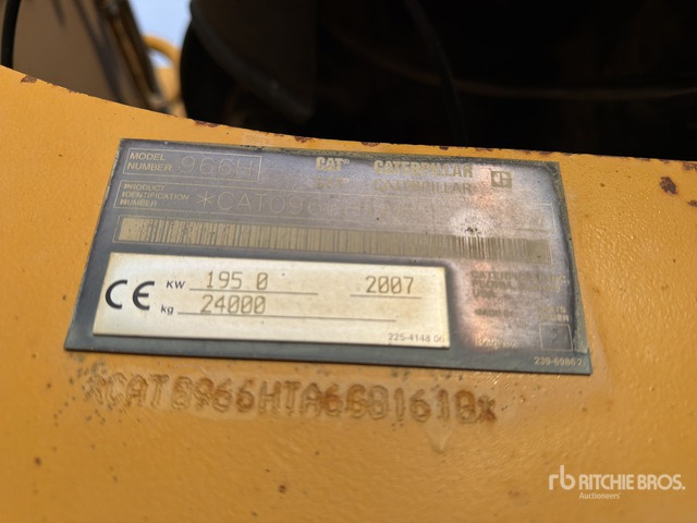 2007 Cat 966H Chargeuse Sur Pneus Wheel Loader - Kolesový nakladač: obrázok 1 2007 Cat 966H Chargeuse Sur Pneus Wheel Loader - Kolesový nakladač: obrázok 1