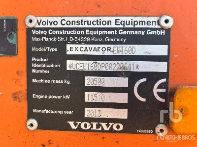 VOLVO EW160D Pelle Sur Pneus - Kolesové rýpadlo: obrázok 5 VOLVO EW160D Pelle Sur Pneus - Kolesové rýpadlo: obrázok 5