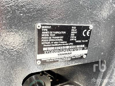 YANMAR SV22 (Unused) - Mini rýpadlo: obrázok 5 YANMAR SV22 (Unused) - Mini rýpadlo: obrázok 5