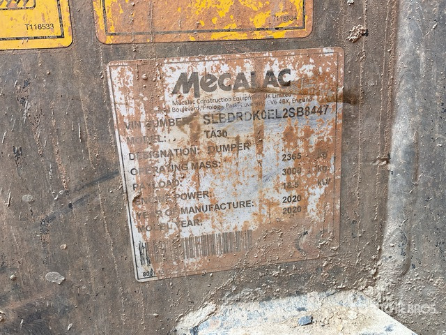 2020 Mecalac TA3H Hydrostatic Dumper - Damper: obrázok 2 2020 Mecalac TA3H Hydrostatic Dumper - Damper: obrázok 2