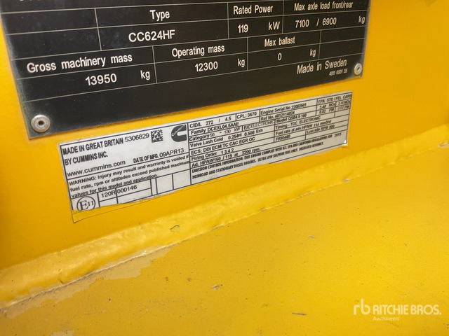 2013 Dynapac CC624HF Double Drum Roller - Cestný valec: obrázok 3 2013 Dynapac CC624HF Double Drum Roller - Cestný valec: obrázok 3