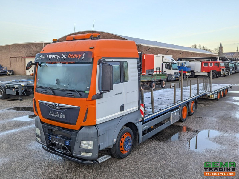 MAN TGX 26.500 6x2/4 LL Euro6 - Retarder + Recker FZ3 3-Assige Aanhanger - Uitschuifbaar - Nákladné vozidlo na prepravu automobilov: obrázok 1 MAN TGX 26.500 6x2/4 LL Euro6 - Retarder + Recker FZ3 3-Assige Aanhanger - Uitschuifbaar - Nákladné vozidlo na prepravu automobilov: obrázok 1