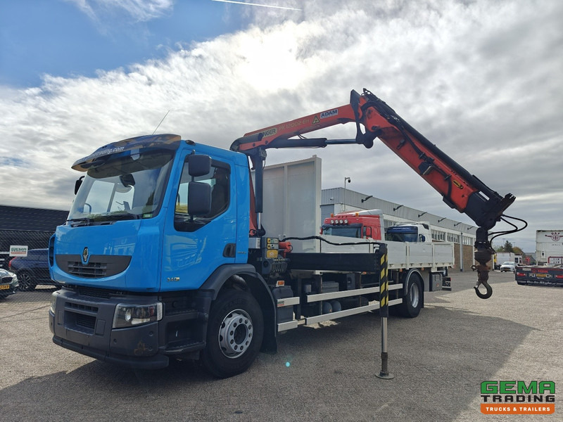 Renault Premium Lander 340 4x2 Dagcab Euro5 - Retarder - Open Laadbak 7.8M + Palfinger PK12002-EH - RadioGrafisch - Valníkový/ Plošinový nákladný automobil, Auto s hydraulickou rukou: obrázok 1 Renault Premium Lander 340 4x2 Dagcab Euro5 - Retarder - Open Laadbak 7.8M + Palfinger PK12002-EH - RadioGrafisch - Valníkový/ Plošinový nákladný automobil, Auto s hydraulickou rukou: obrázok 1