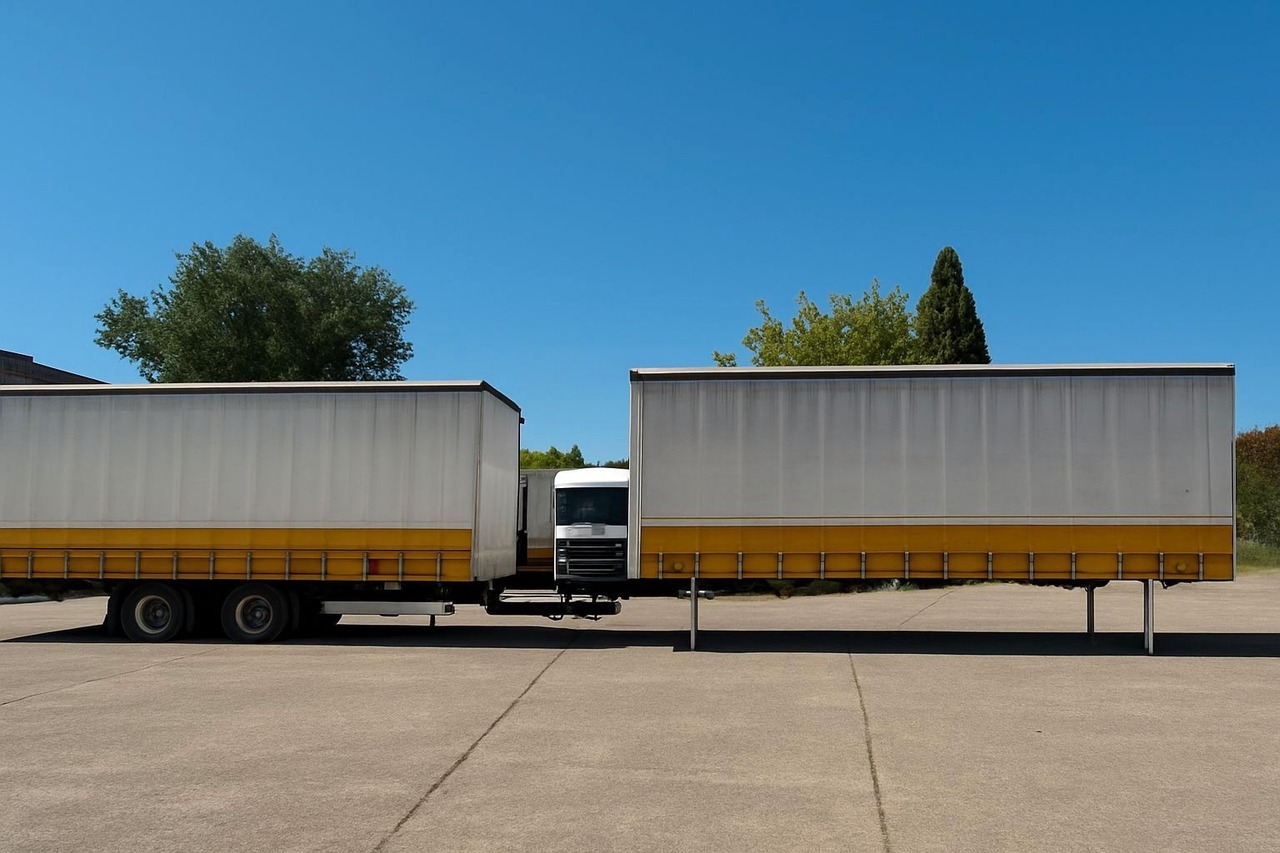 Plachtová nadstavba Krone 2 x WB 7,82 Jumbo, Hubdach, Edscha + Anh. Tandem: obrázok 1