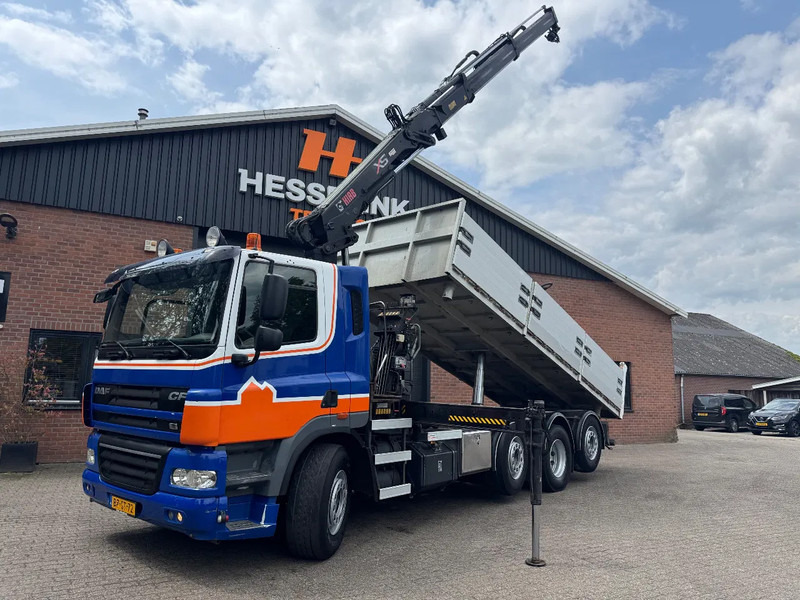 DAF CF 85.360 8X2 3 Zijdige kipper HIAB 16 t/m kraan AHK Top condition - Sklápač, Auto s hydraulickou rukou: obrázok 1 DAF CF 85.360 8X2 3 Zijdige kipper HIAB 16 t/m kraan AHK Top condition - Sklápač, Auto s hydraulickou rukou: obrázok 1