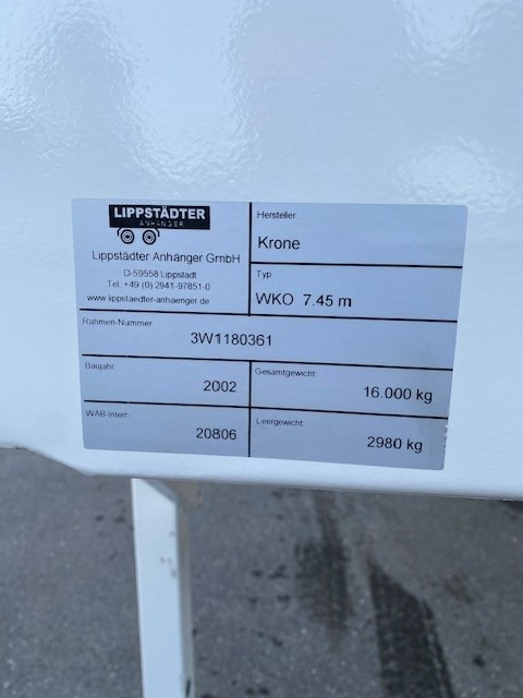 Krone BDF-System 7.450 mm, mit Rolltor, LACK NEU - Skříňová nadstavba: obrázok 3 Krone BDF-System 7.450 mm, mit Rolltor, LACK NEU - Skříňová nadstavba: obrázok 3