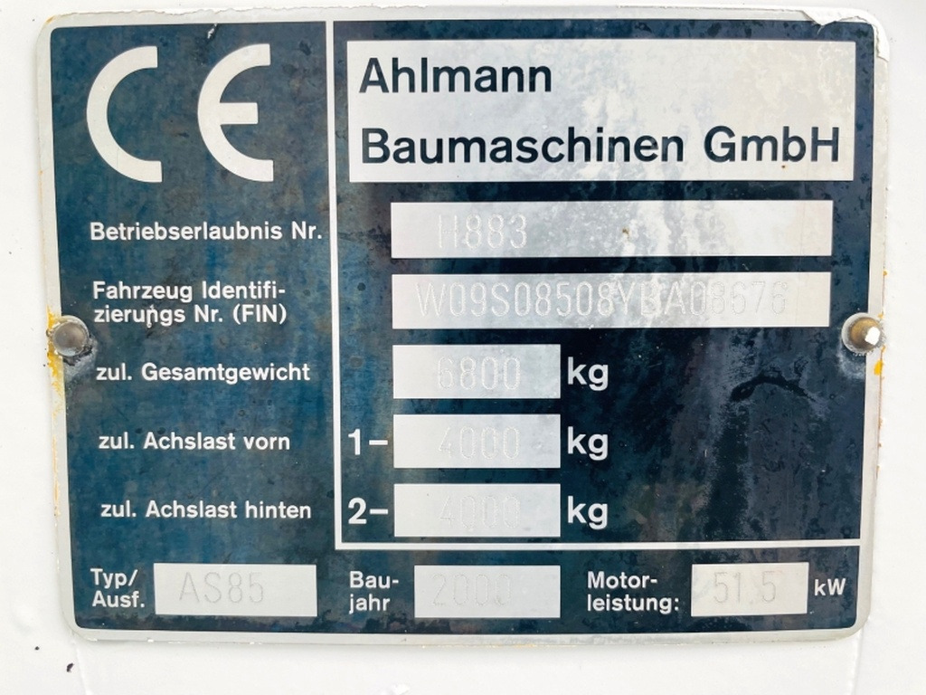 Ahlmann AS85 (4108) - Kolesový nakladač: obrázok 4 Ahlmann AS85 (4108) - Kolesový nakladač: obrázok 4