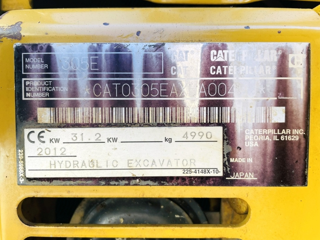 Caterpillar 305E CR (4086) - Mini rýpadlo: obrázok 4 Caterpillar 305E CR (4086) - Mini rýpadlo: obrázok 4
