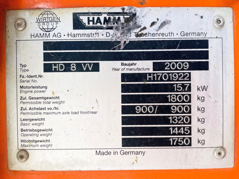 Hamm HD8 VV (3821) - Cestný valec: obrázok 3 Hamm HD8 VV (3821) - Cestný valec: obrázok 3