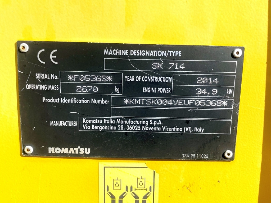 Komatsu SK714 (4077) - Šmykom riadený nakladač: obrázok 3 Komatsu SK714 (4077) - Šmykom riadený nakladač: obrázok 3