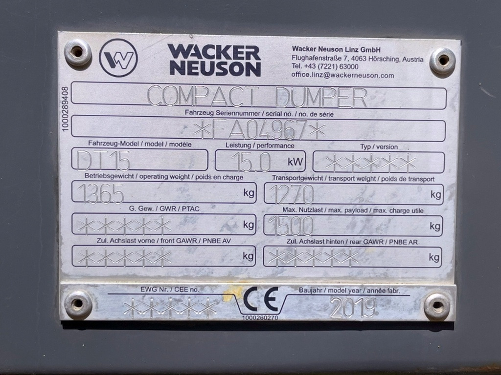 Neuson DT15 (4076) - Pásový damper: obrázok 3 Neuson DT15 (4076) - Pásový damper: obrázok 3