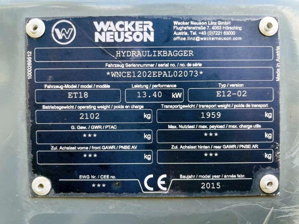 Neuson ET18 VDS (3950) - Mini rýpadlo: obrázok 3 Neuson ET18 VDS (3950) - Mini rýpadlo: obrázok 3