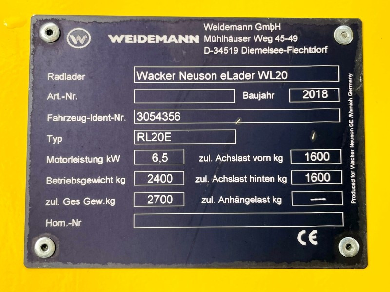Neuson WL20E (3899) - Kolesový nakladač: obrázok 5 Neuson WL20E (3899) - Kolesový nakladač: obrázok 5